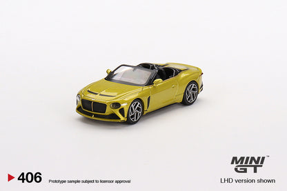 Mô hình xe Mini GT 1:64 Bentley Mulliner Bacalar Yellow Flame - MGT00406