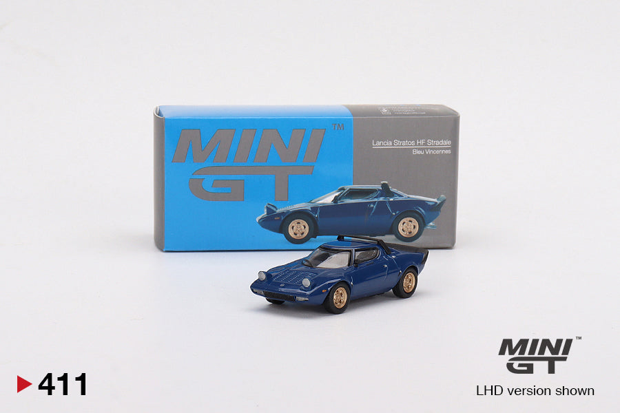Mô hình xe Mini GT 1:64 Lancia Stratos HF Stradale Bleu Vincennes - MGT00411