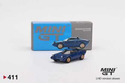 Mô hình xe Mini GT 1:64 Lancia Stratos HF Stradale Bleu Vincennes - MGT00411
