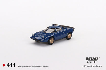 Mô hình xe Mini GT 1:64 Lancia Stratos HF Stradale Bleu Vincennes - MGT00411