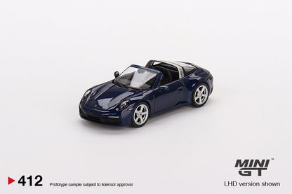 Mô hình xe Mini GT 1:64 Porsche 911 Targa 4S Gentian Blue Metallic - MGT00412