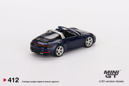 Mô hình xe Mini GT 1:64 Porsche 911 Targa 4S Gentian Blue Metallic - MGT00412