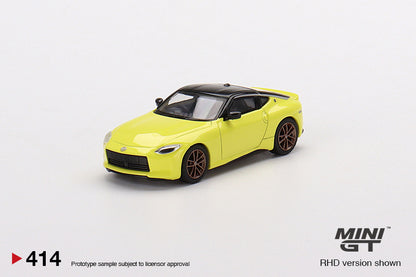 Mô hình xe Mini GT 1:64 Nissan Fairlady Z Proto Spec 2023 Ikazuchi Yellow - MGT00414