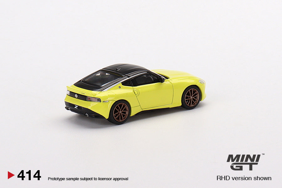 Mô hình xe Mini GT 1:64 Nissan Fairlady Z Proto Spec 2023 Ikazuchi Yellow - MGT00414