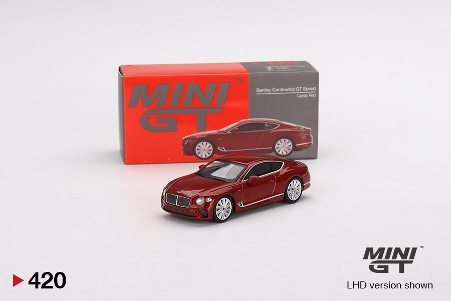 Mô hình xe Mini GT 1:64 Bentley Continental GT Speed 2022 Candy Red - MGT00420