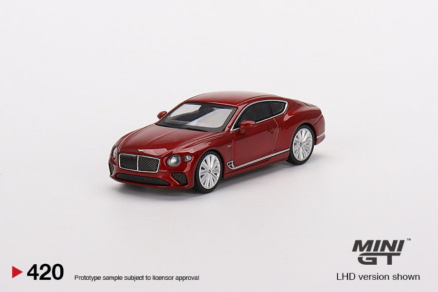 Mô hình xe Mini GT 1:64 Bentley Continental GT Speed 2022 Candy Red - MGT00420