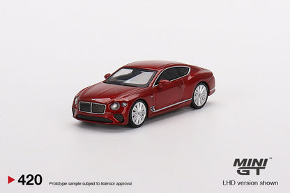 Mô hình xe Mini GT 1:64 Bentley Continental GT Speed 2022 Candy Red - MGT00420
