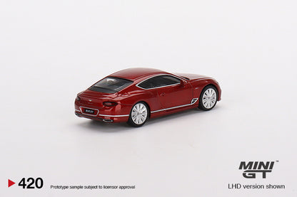 Mô hình xe Mini GT 1:64 Bentley Continental GT Speed 2022 Candy Red - MGT00420