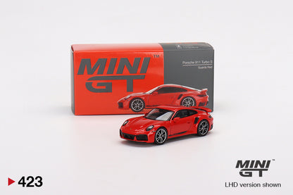 Mô hình xe Mini GT 1:64 Porsche 911 Turbo S Guards Red - MGT00423