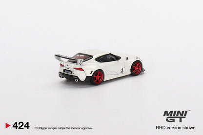 Mô hình xe Mini GT 1:64 Pandem Toyota GR Supra V1.0 Pearl White - MGT00424