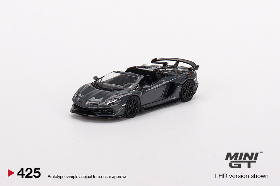Mô hình xe Mini GT 1:64 Lamborghini Aventador SVJ Roadster Grigio Telesto - MGT00425