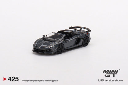 Mô hình xe Mini GT 1:64 Lamborghini Aventador SVJ Roadster Grigio Telesto - MGT00425