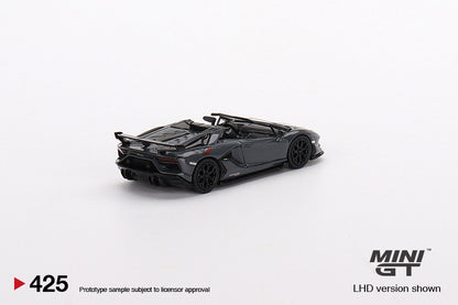 Mô hình xe Mini GT 1:64 Lamborghini Aventador SVJ Roadster Grigio Telesto - MGT00425