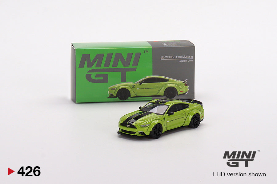 Mô hình xe Mini GT 1:64 LB-WORKS Ford Mustang Grabber Lime - MGT00426