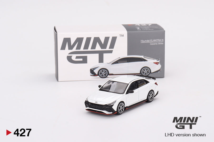 Mô hình xe Mini GT 1:64 Hyundai Elantra N Ceramic White - MGT00427