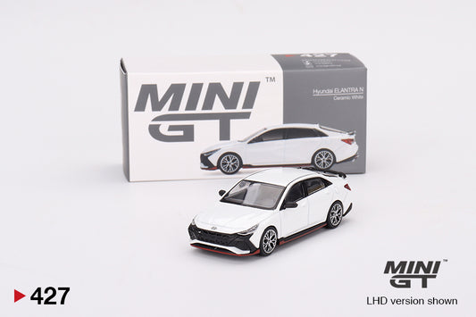 Mô hình xe Mini GT 1:64 Hyundai Elantra N Ceramic White - MGT00427
