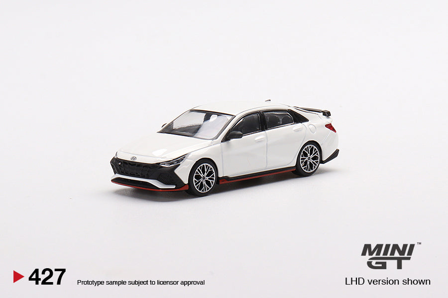 Mô hình xe Mini GT 1:64 Hyundai Elantra N Ceramic White - MGT00427