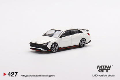 Mô hình xe Mini GT 1:64 Hyundai Elantra N Ceramic White - MGT00427