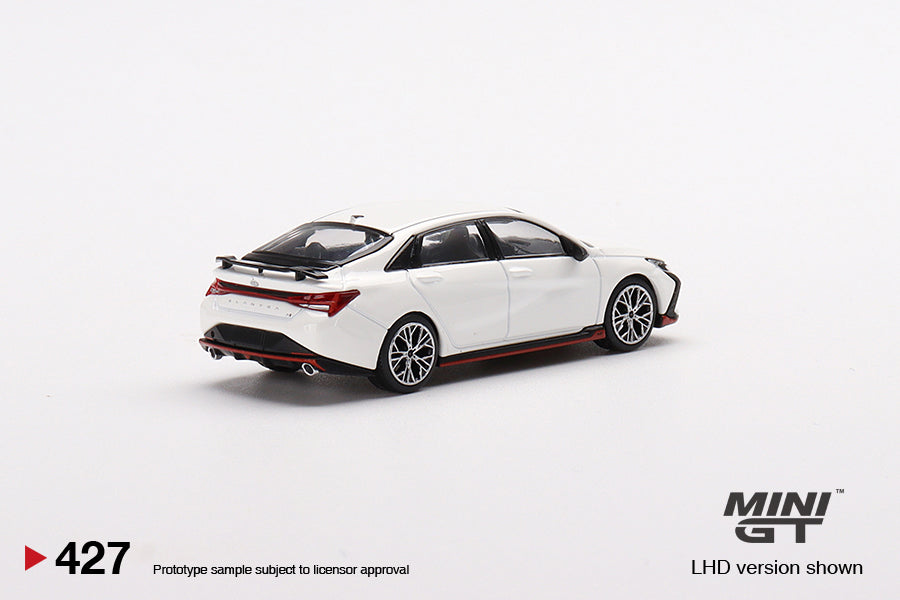 Mô hình xe Mini GT 1:64 Hyundai Elantra N Ceramic White - MGT00427