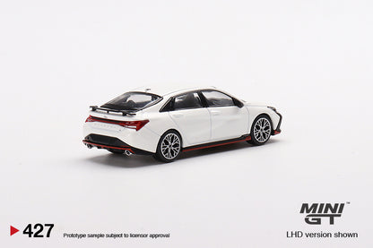Mô hình xe Mini GT 1:64 Hyundai Elantra N Ceramic White - MGT00427