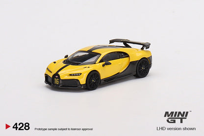 Mô hình xe Mini GT 1:64 Bugatti Chiron Pur Sport Yellow - MGT00428