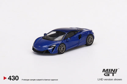 Mô hình xe Mini GT 1:64 McLaren Artura Volcano Blue - MGT00430
