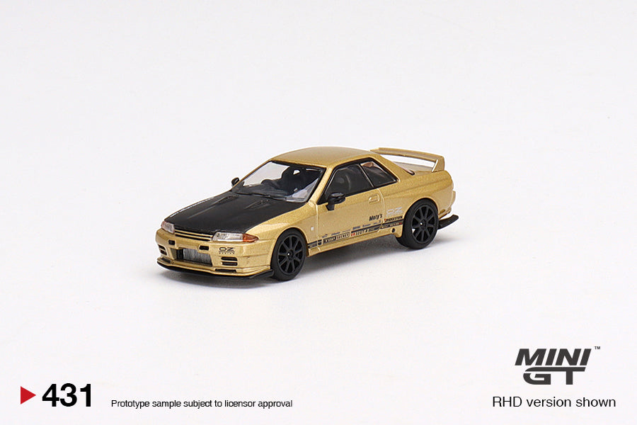 Mô hình xe Mini GT 1:64 Top Secret Nissan Skyline GT-R VR32 Top Secret Gold - MGT00431