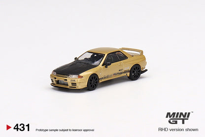 Mô hình xe Mini GT 1:64 Top Secret Nissan Skyline GT-R VR32 Top Secret Gold - MGT00431