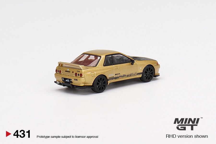 Mô hình xe Mini GT 1:64 Top Secret Nissan Skyline GT-R VR32 Top Secret Gold - MGT00431