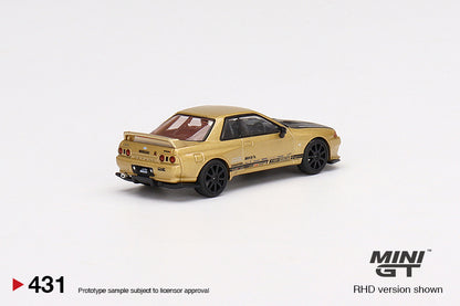Mô hình xe Mini GT 1:64 Top Secret Nissan Skyline GT-R VR32 Top Secret Gold - MGT00431