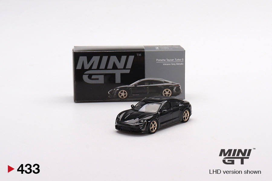 Mô hình xe Mini GT 1:64 Porsche Taycan Turbo S Volcano Grey Metallic - MGT00433