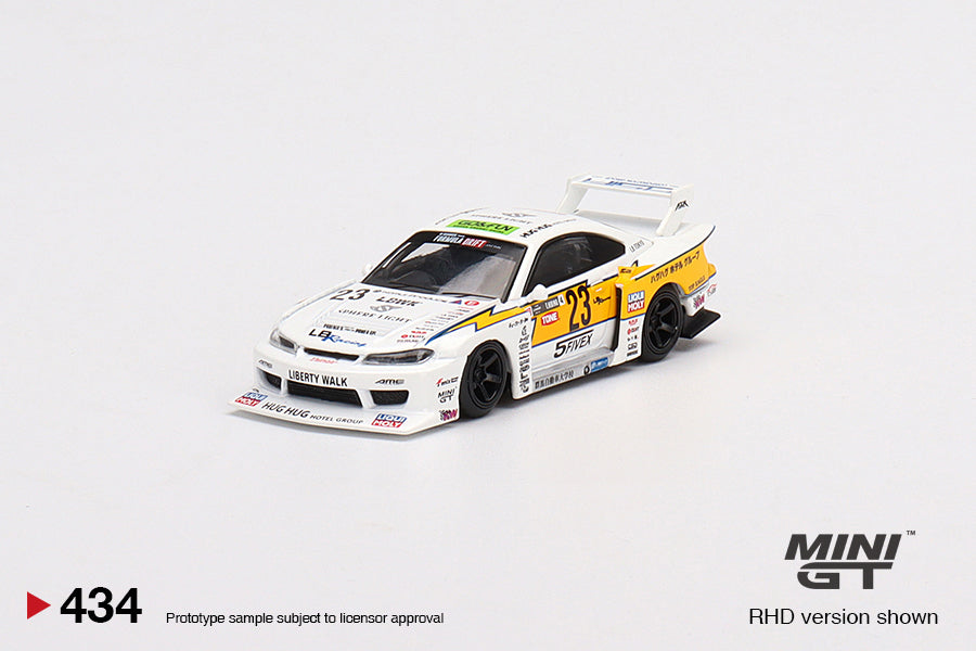 Mô hình xe Mini GT 1:64 LB-Super Silhouette Nissan S15 SILVIA #23 2021 Formula Drift Japan - MGT00434