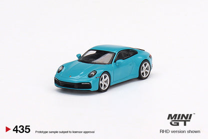 Mô hình xe Mini GT 1:64 Porsche 911 (992) Carrera S Miami Blue - MGT00435