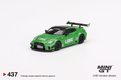 Mô hình xe Mini GT 1:64 LB-Silhouette WORKS GT NISSAN 35GT-RR Ver.2 Apple Green - MGT00437