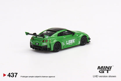 Mô hình xe Mini GT 1:64 LB-Silhouette WORKS GT NISSAN 35GT-RR Ver.2 Apple Green - MGT00437