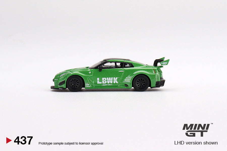 Mô hình xe Mini GT 1:64 LB-Silhouette WORKS GT NISSAN 35GT-RR Ver.2 Apple Green - MGT00437