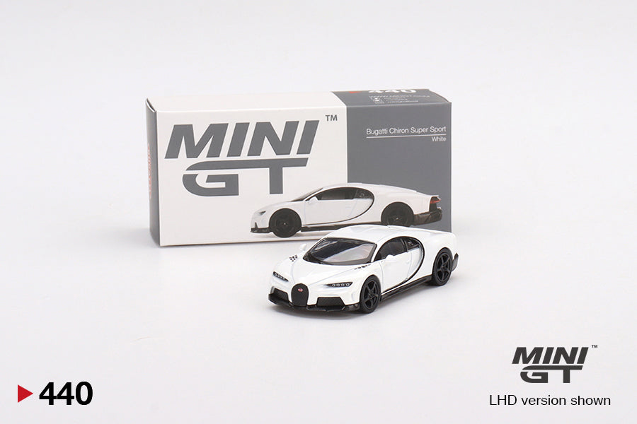 Mô hình xe Mini GT 1:64 Bugatti Chiron Super Sport White - MGT00440