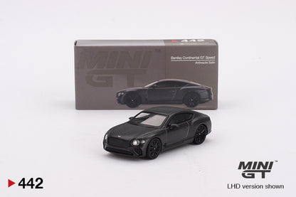 Mô hình xe Mini GT 1:64 Bentley Continental GT Speed Anthracite Satin - MGT00442
