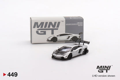 Mô hình xe Mini GT 1:64 LB★WORKS Lamborghini Aventador Limited Edition Matt Silver - MGT00449
