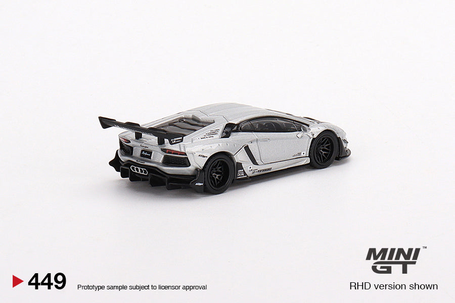 Mô hình xe Mini GT 1:64 LB★WORKS Lamborghini Aventador Limited Edition Matt Silver - MGT00449