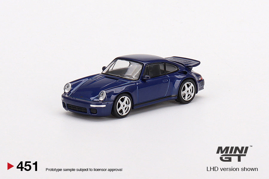 Mô hình xe Mini GT 1:64 RUF CTR Anniversary Dark Blue - MGT00451