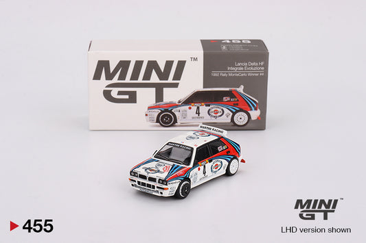 Mô hình xe Mini GT 1:64 Lancia Delta HF Integrale Evoluzione 1992 Rally MonteCarlo Winner #4 - MGT00455