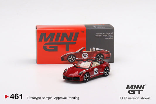 Mô hình xe Mini GT 1:64 Porsche 911 Targa 4S Heritage Design Edition Cherry Red - MGT00461