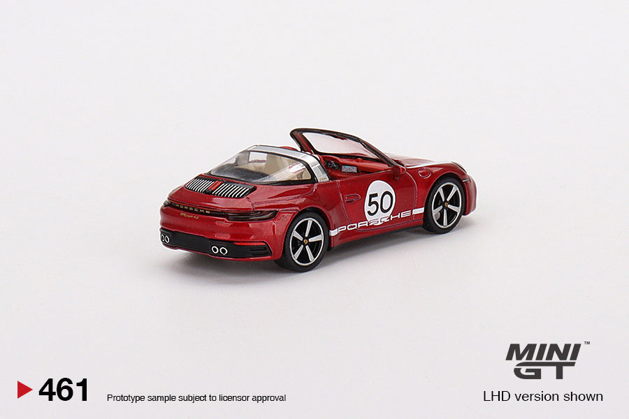 Mô hình xe Mini GT 1:64 Porsche 911 Targa 4S Heritage Design Edition Cherry Red - MGT00461
