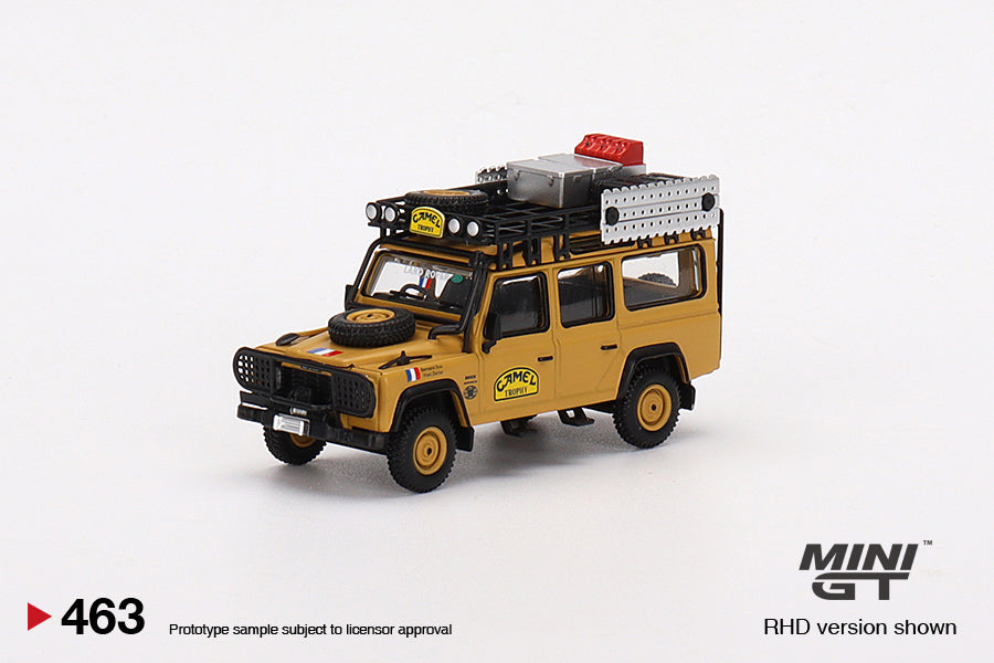 Mô hình xe Mini GT 1:64 Land Rover Defender 110 1989 Camel Trophy Amazon Team France - MGT00463
