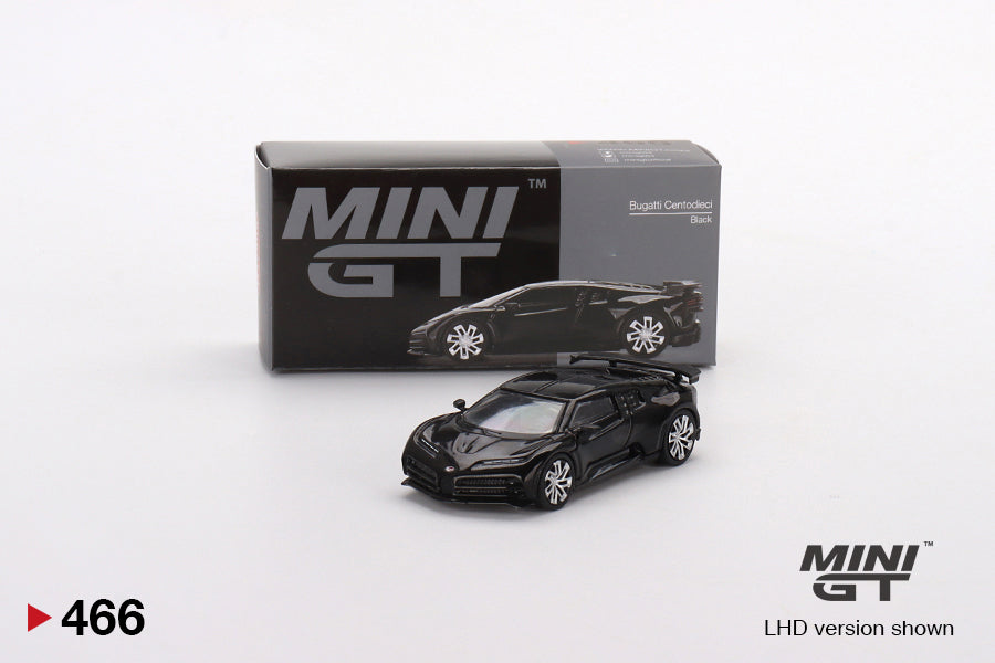 Mô hình xe Mini GT 1:64 Bugatti Centodieci Black - MGT00466