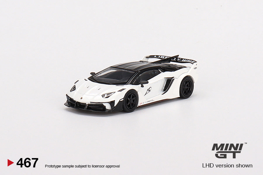 Mô hình xe Mini GT 1:64 LB-Silhouette WORKS Lamborghini Aventador GT EVO White - MGT00467