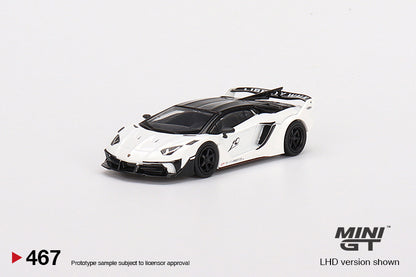 Mô hình xe Mini GT 1:64 LB-Silhouette WORKS Lamborghini Aventador GT EVO White - MGT00467