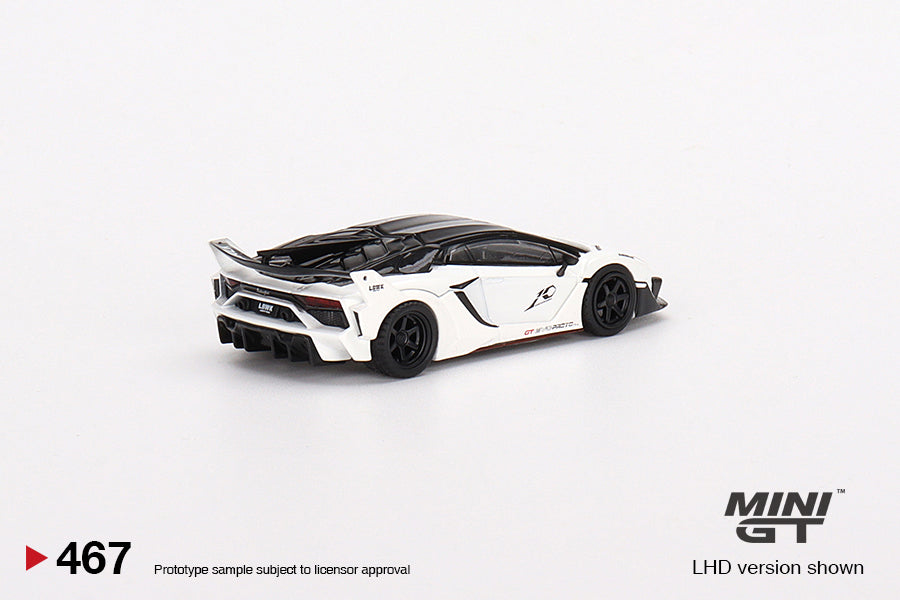 Mô hình xe Mini GT 1:64 LB-Silhouette WORKS Lamborghini Aventador GT EVO White - MGT00467