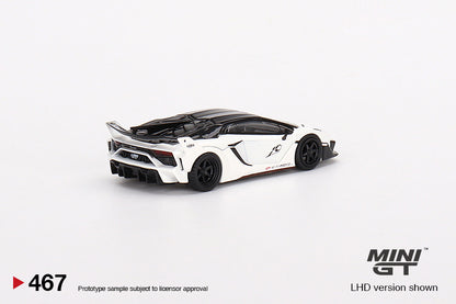 Mô hình xe Mini GT 1:64 LB-Silhouette WORKS Lamborghini Aventador GT EVO White - MGT00467